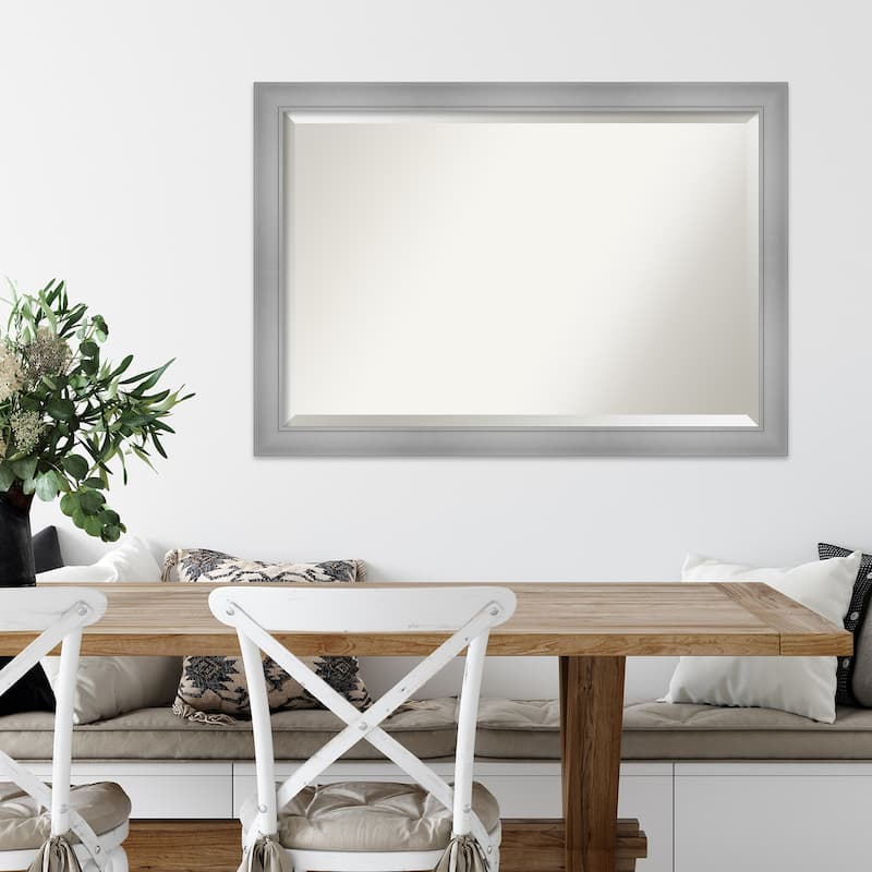 Beveled Wall Mirror - Flair Polished Nickel Frame