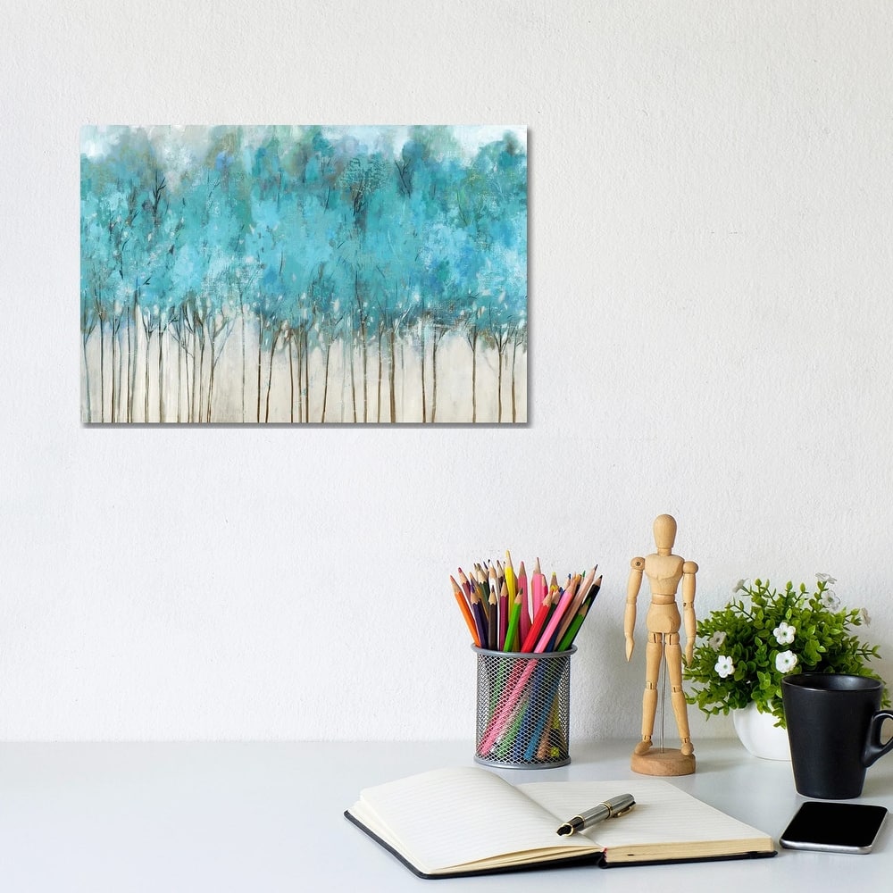 iCanvas "Teal Whisper" by Allison Pearce Canvas Print