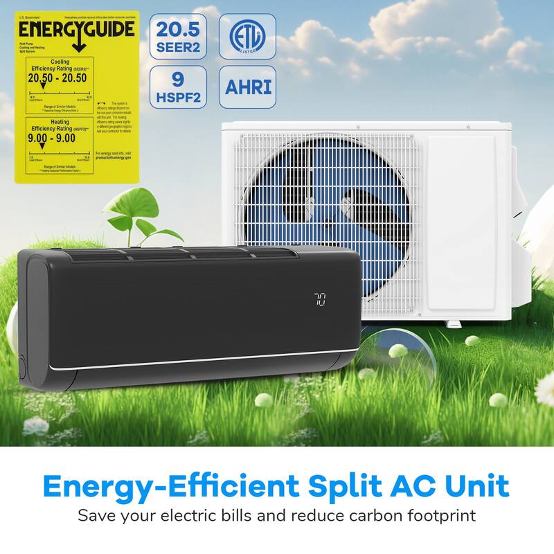 Gymax 9100 BTU Mini Split AC 20.5 SEER2 Air Conditioner w/ Inverter &