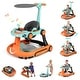 preview thumbnail 2 of 46, Babyjoy 6-in-1 Baby Walker with Canopy, Music, Lights, Speed/Height - See Details Green + Orange