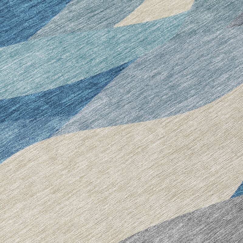 Machine Washable Indoor/ Outdoor Modern Horizon Chantille Rug