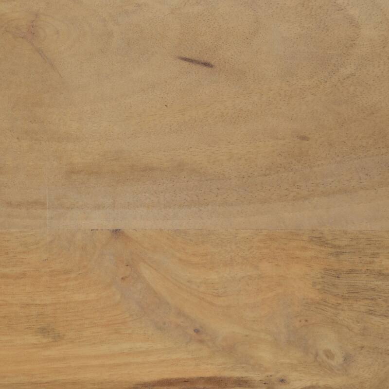 Mango Wood Slatted Panel Design Side Table - Brown, 20 in. - 20.0"