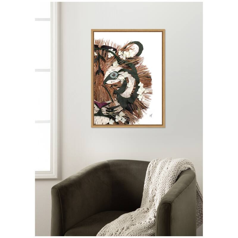 Kate and Laurel Tiger by Madeline Jeppesen Framed Canvas Wall Art Print
