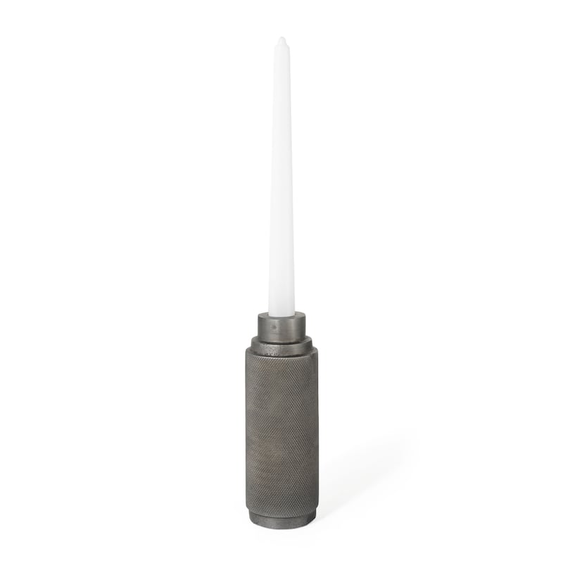 Foster Metal Tapered Candle Holder - Large Grey