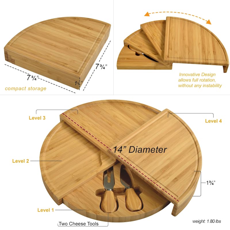NCAA Clemson Tigers Bamboo Cheese & Charcuterie Board