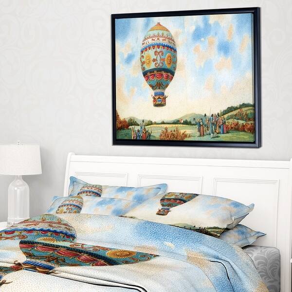 Shop Designart Hot Air Balloon Illustration Abstract Print On