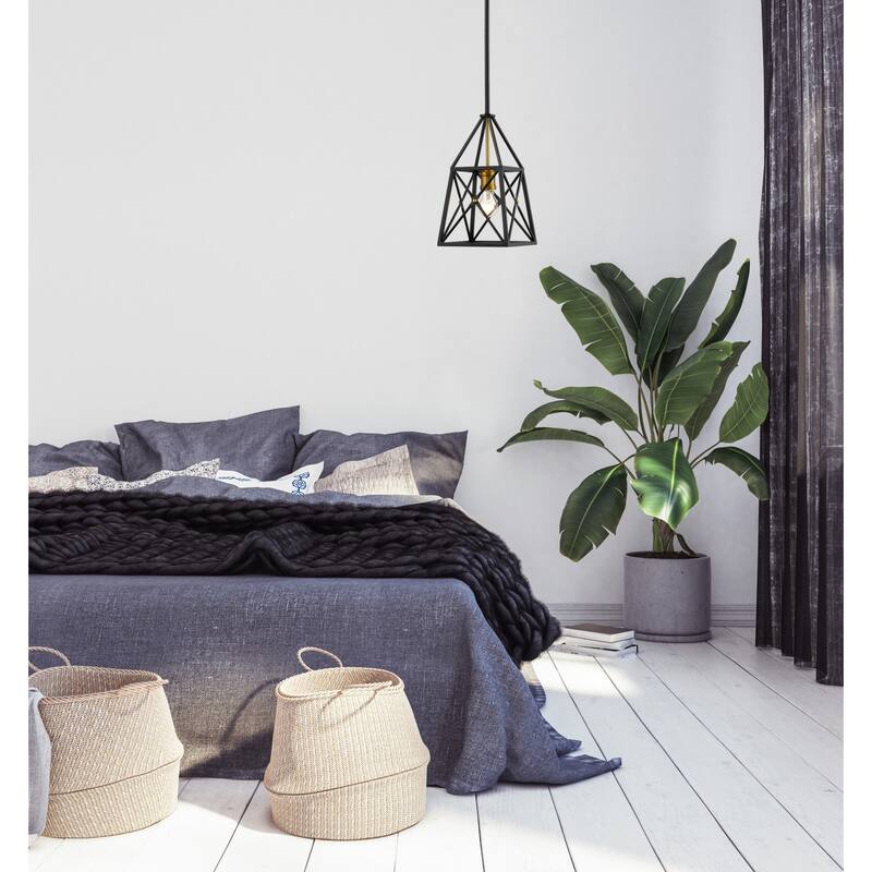 Z-Lite Trestle 8" Wide Cage Mini Pendant