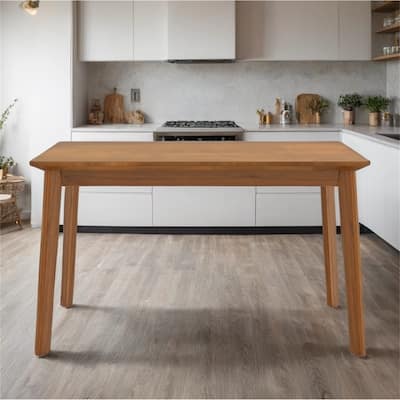 47" Modern Dining Table with Wood Legs for Kitchen