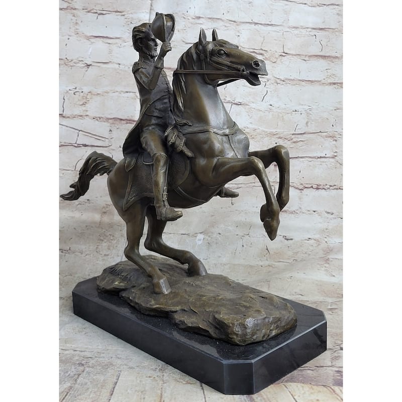 Andrew Jackson Lafayette Square Cavalry Horseback Bronze Statue Sculpture