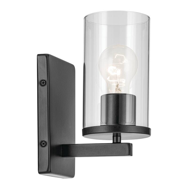 Kichler Lighting Crosby 1-Light Wall Sconce Light with Clear Glass