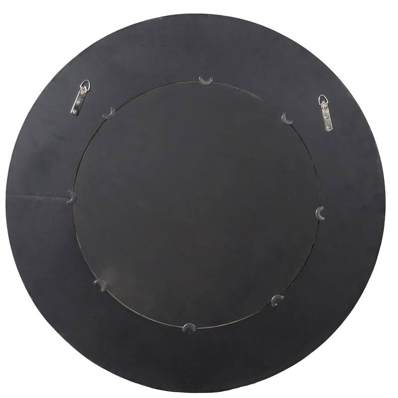 SAFAVIEH Couture Netta 36-inch Round Wood Mirror - 36"W x 1.6"D x 36"H