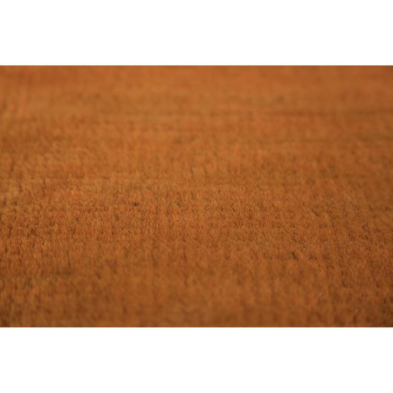 Orange Gabbeh Oriental Area Rug Hand-Knotted Wool Carpet - 6'5" x 9'7"