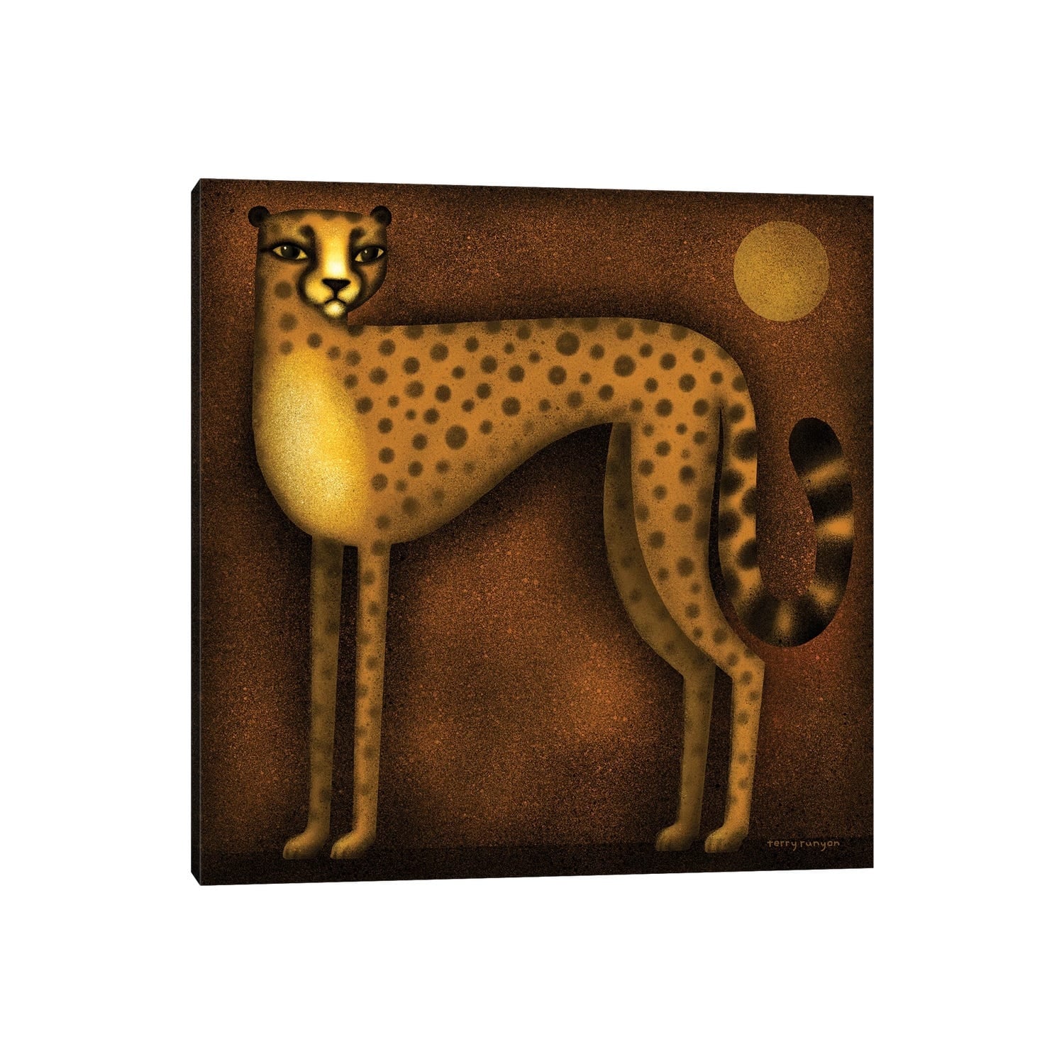 iCanvas "Night Cheetah" by Terry Runyan Canvas Print