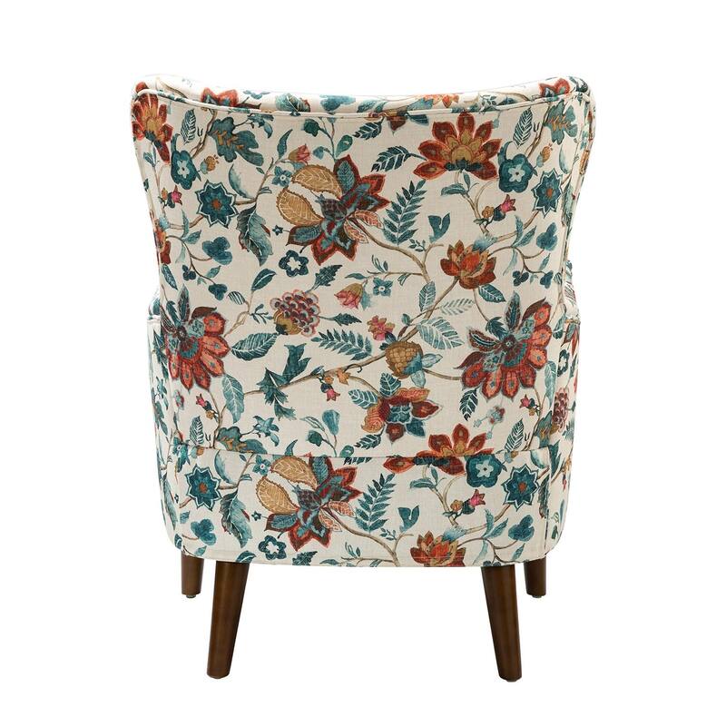Nikolaus Armchair with Floral Fabric Pattern Set of 2 by HULALA HOME