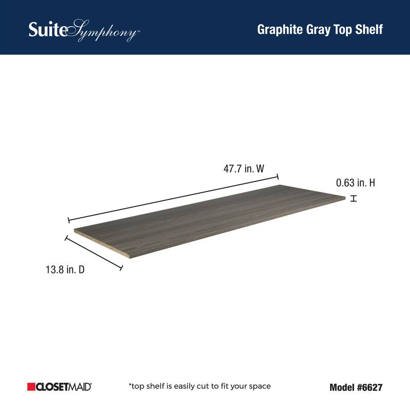 ClosetMaid SuiteSymphony 47.7-inch Wide Top Shelf