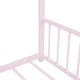 preview thumbnail 11 of 9, Full Size House Bed for Kids, Metal Montessori Floor Bed, Black