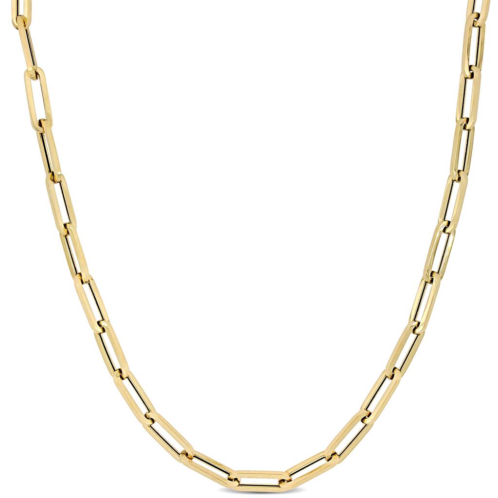 Miadora 14k Yellow Gold Oval Link Necklace
