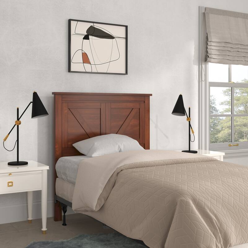 Farmhouse Solid Wood Headboard - Cherry - Twin