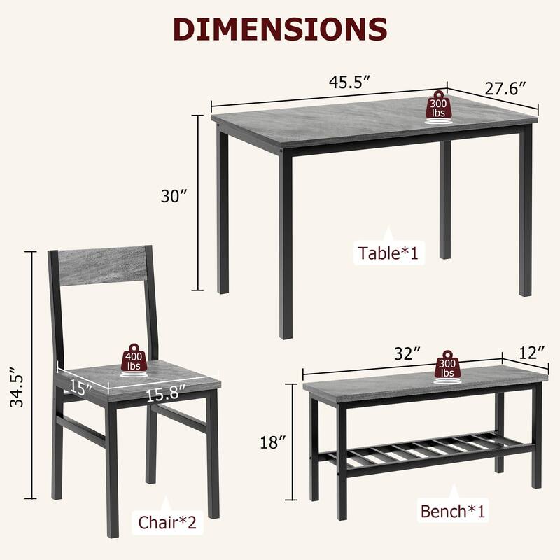 Dining Table Set for 4