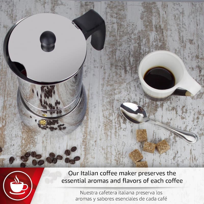 Magefesa Genova Stainless Steel Stovetop Espresso Maker