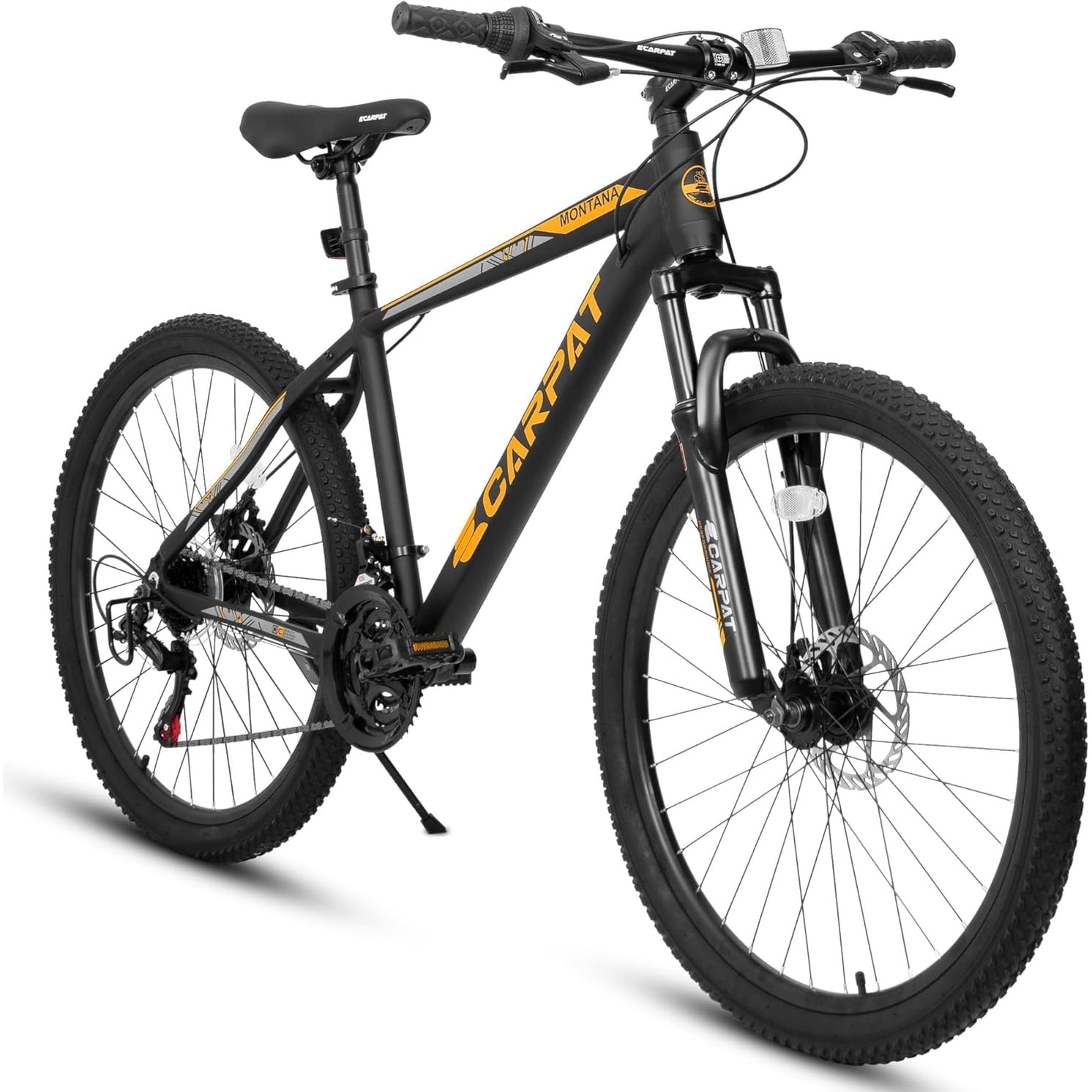 21-Speed Adult Mountain Bike, Aluminum Frame, Dual Disc Brakes, and Durable Tires - 26-Inch