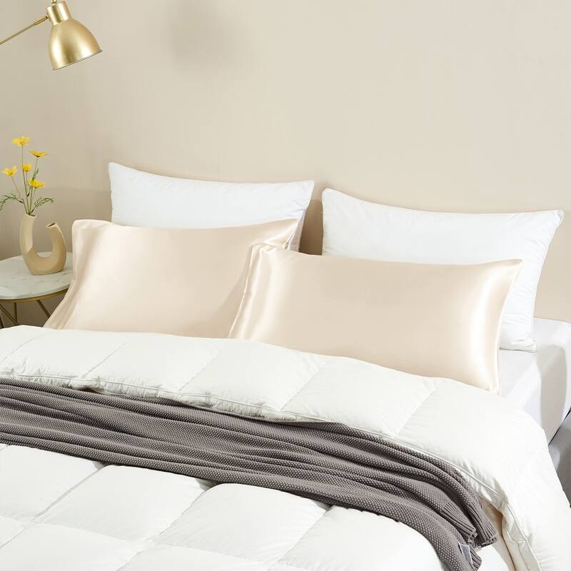 2 Pack Satin Pillowcase Silky Pillow Cases Set