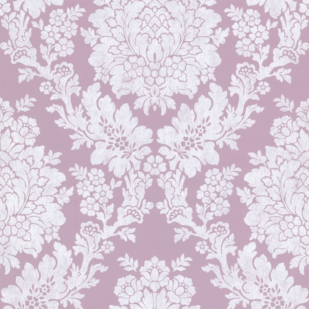 Shop Brewster 344 68710 Liza Purple Roselle Damask Wallpaper