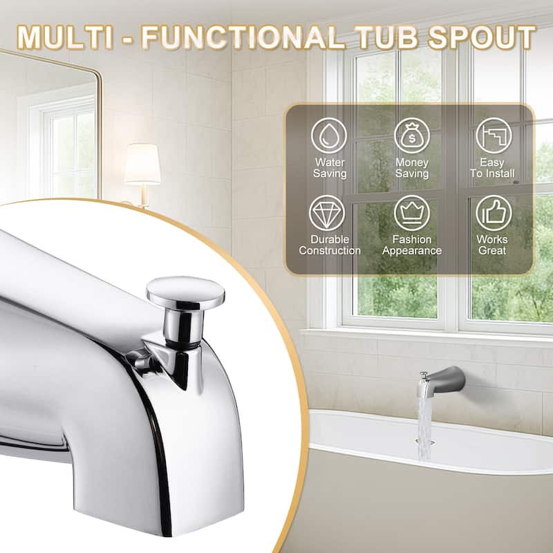 WOWOW Integrated Diverter Bathtub Spout