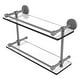 preview thumbnail 1 of 0, Allied Brass Dottingham 16 Inch Double Glass Shelf with Gallery Rail 16 - Matte Gray