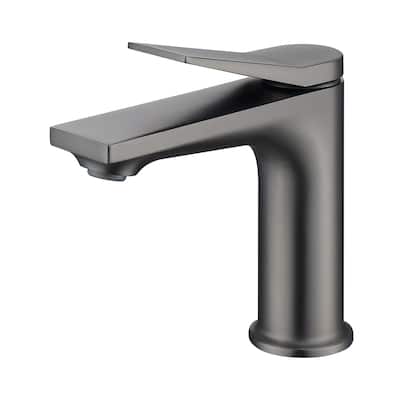 Modern Single Handle Single Hole Bathroom Vanity Sink Faucet with Aerator, Splash, Corrosion and Rust Proof