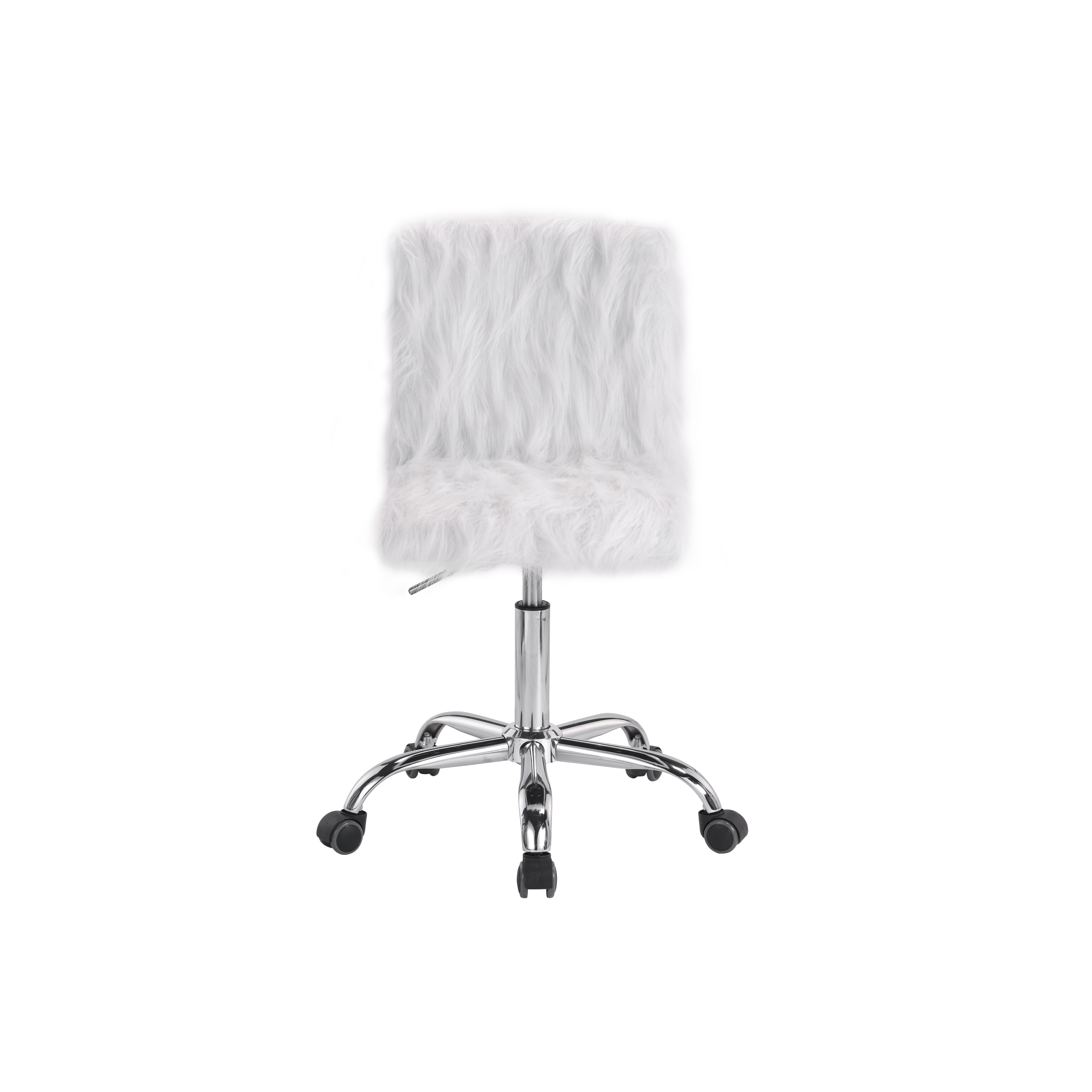 Faux fur vanity hotsell chair with back