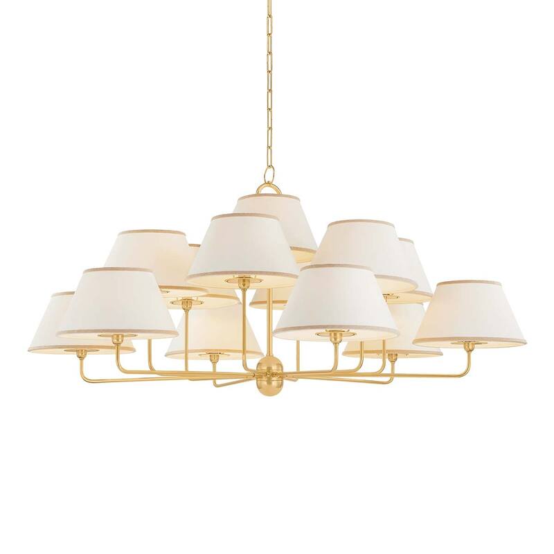 Hudson Valley Lighting 7413 Durland 13 Light 55" Wide Chandelier with - Aged Brass