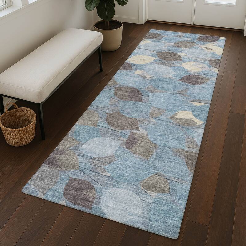 Machine Washable Indoor/ Outdoor Floral Mila Chantille Rug