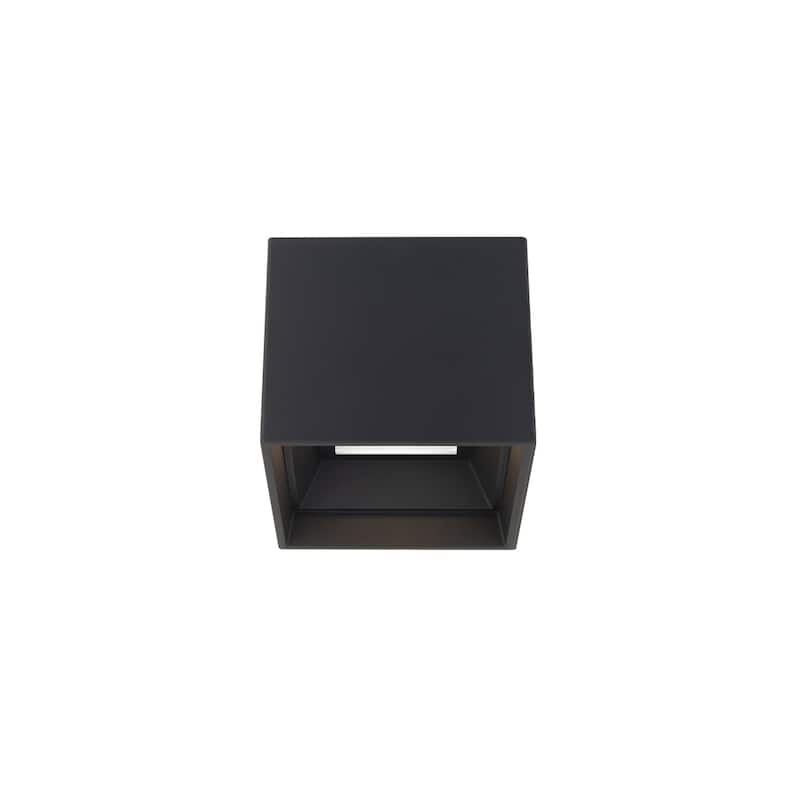 Kube 5in LED Outdoor Flush Mount 3-CCT 3000K-3500K-4000K Set to 3000K