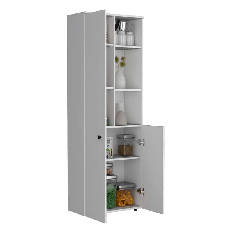 Konik 67-Inch tall Three-Door Storage Cabinet Kitchen Pantry
