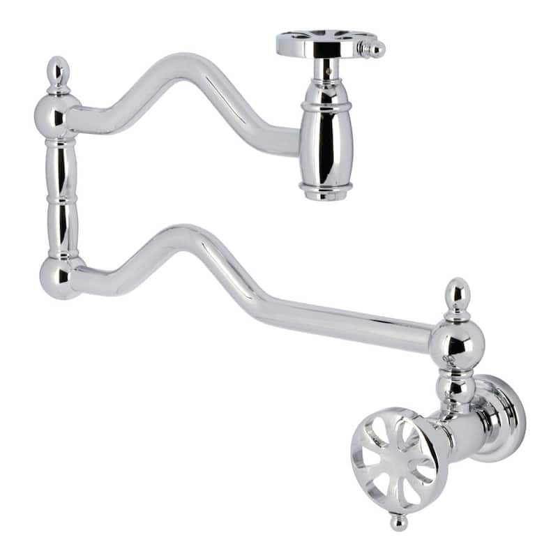 Kingston Brass KS210.RX Belknap 4.5 GPM Wall Mounted Single Hole Pot - Polished Chrome