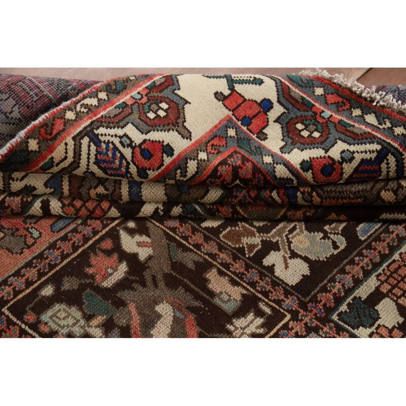 Traditional Bakhtiari Vintage Persian Rug Hand-Knotted Wool Carpet - 6'5" x 9'7"