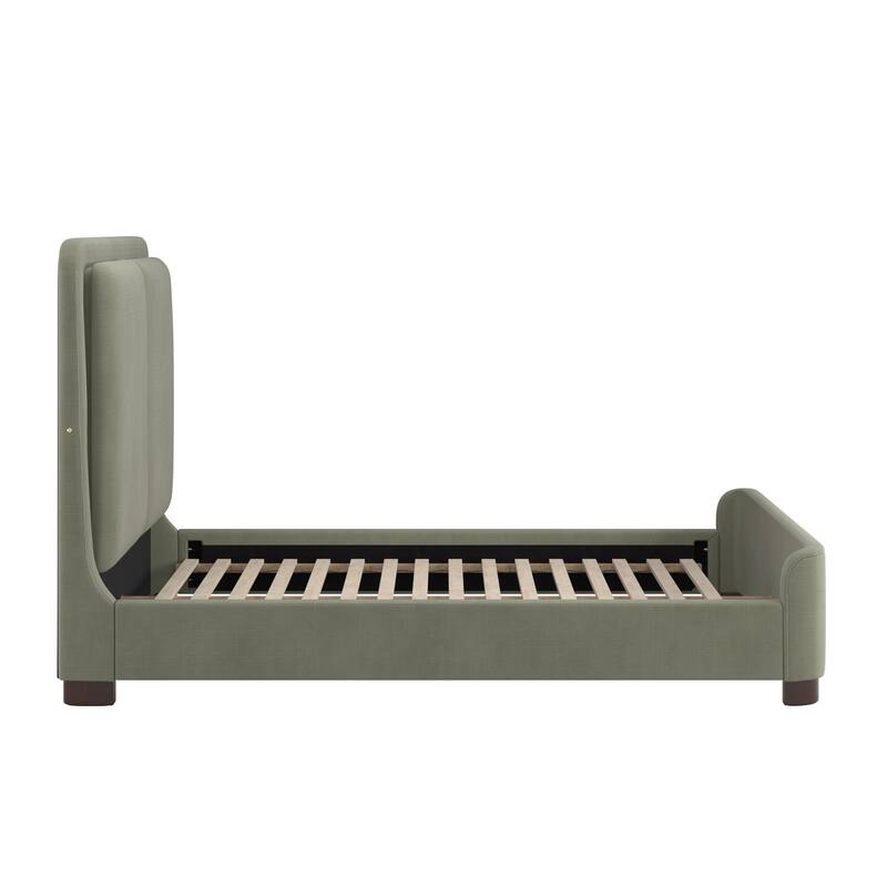 Noe Fabric Upholstered LED Platform Bed by iNSPIRE Q Modern