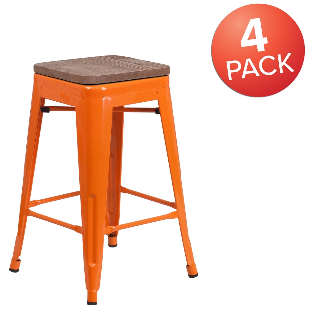 Orange Flash Furniture Counter and Bar Stools Bed Bath Beyond