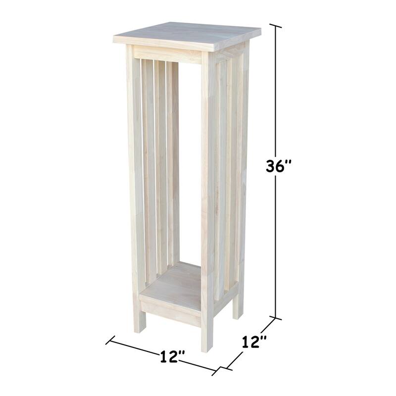 The Gray Barn Secret Valley Unfinished Solid Wood Mission Plant Stand