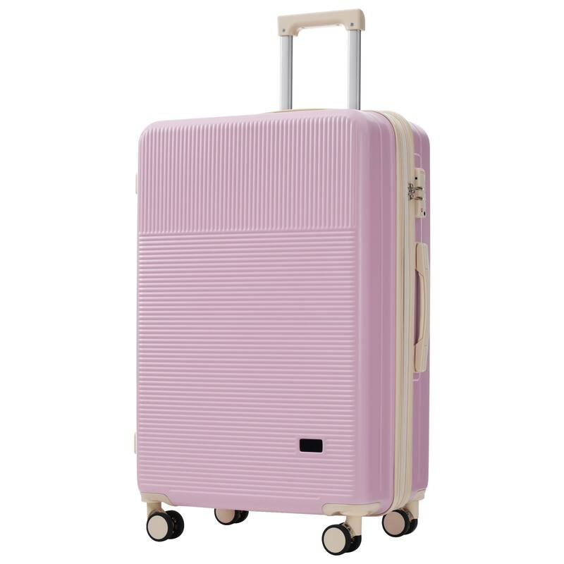 Luggage Sets 5 Piece with Half-opening, Hardside Carry On Suitcase Set with Double Spinner Wheel, with USB Port,TSA Locks