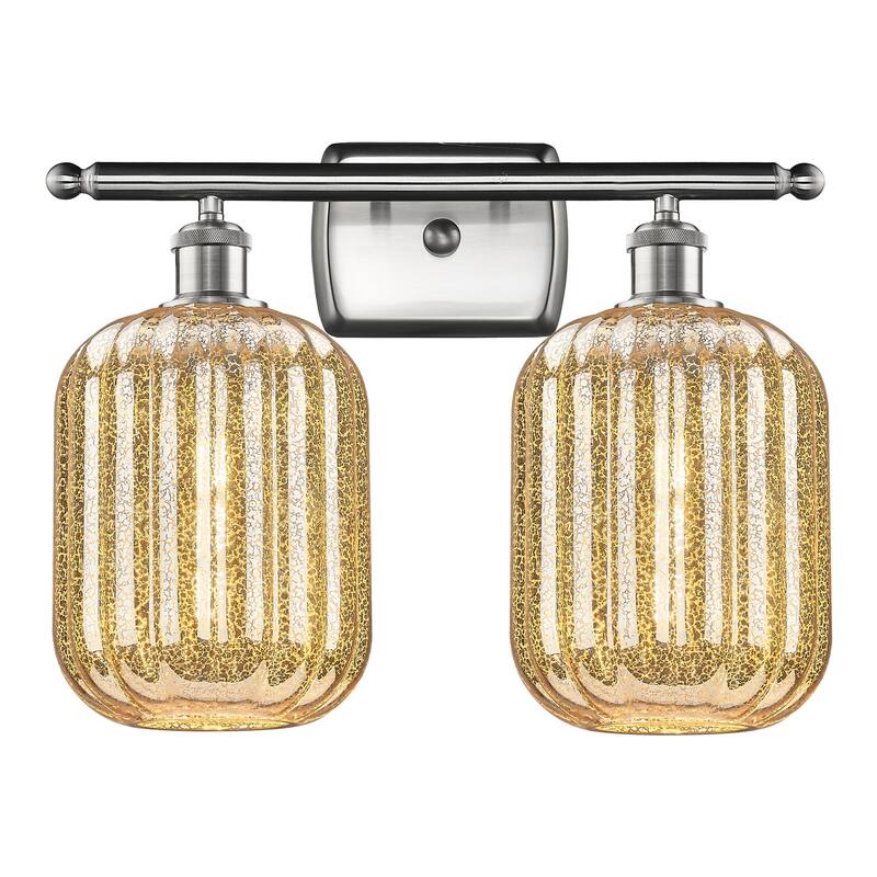 Innovations Lighting 516-2W-13-17 Preston Vanity Preston 2 Light 17" - Brushed Satin Nickel / Mercury