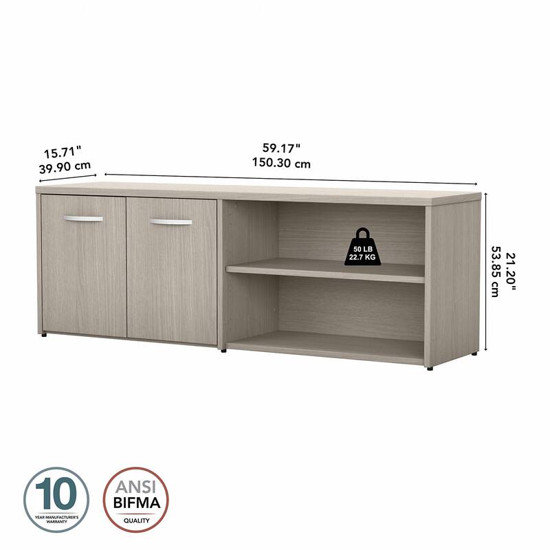 Studio C Low Storage Cabinet with Doors by Bush Business Furniture