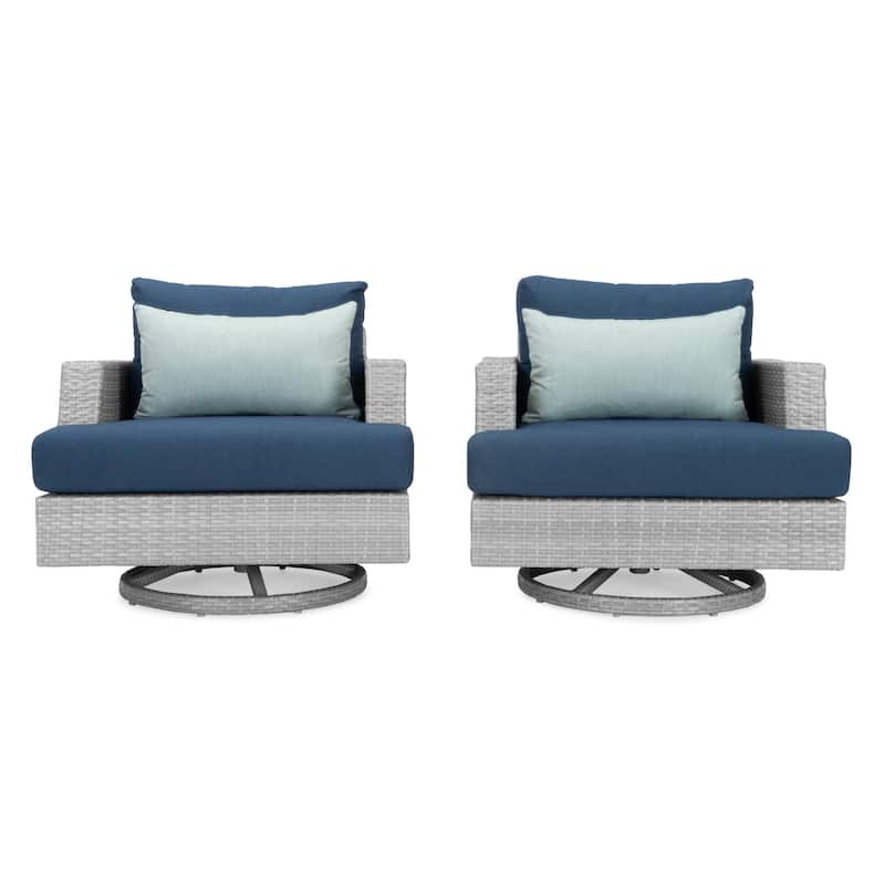 Portofino Comfort 2 Piece Sunbrella Outdoor Patio Motion Club Chairs