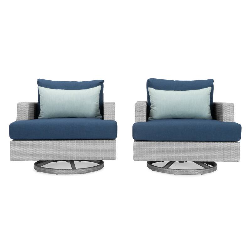 Portofino Comfort 5 Piece Sunbrella Outdoor Patio Motion Seating Set