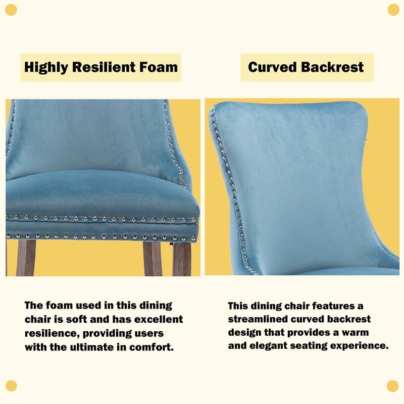 Upholstered Wing Back Dining Chair (Set of 4)