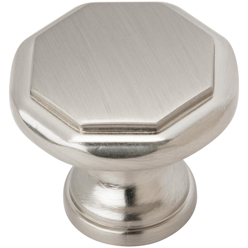 Amerock BP37335 Torrance 1-3/16" Geometric Cabinet Knob - Satin Nickel