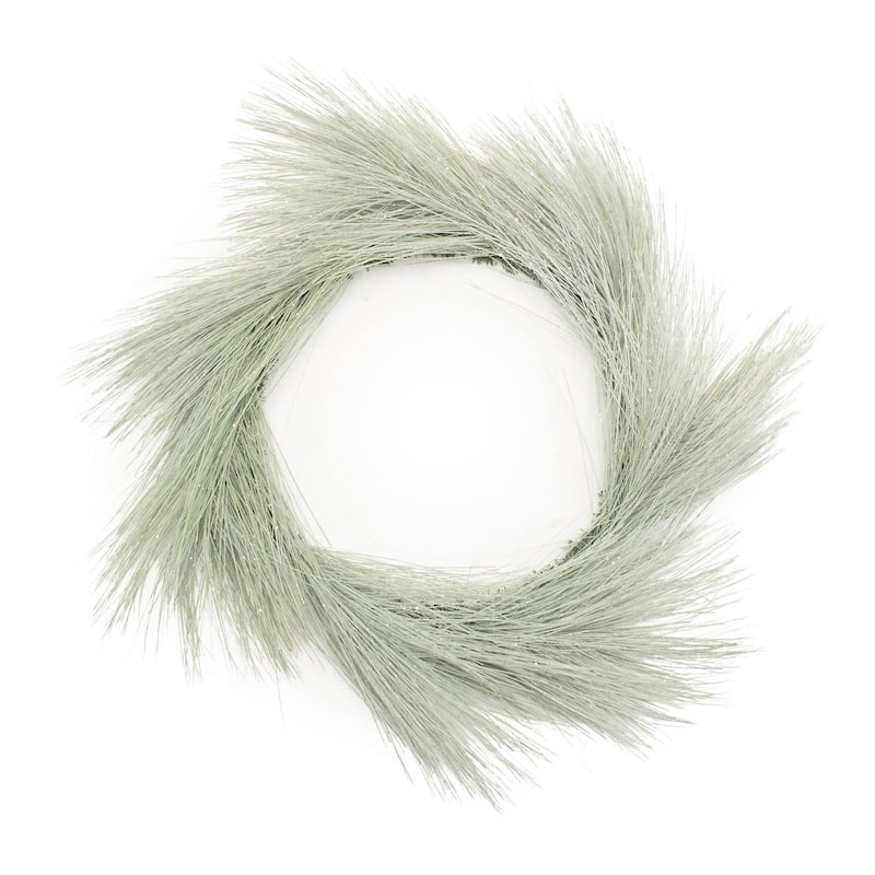 HomeRoots 24" Green And White Frosted Long Needle Pine Artificial Wreath