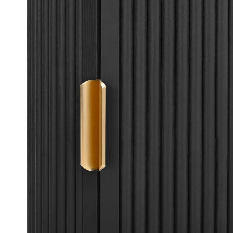 2-Piece Mid-Century Round Coffee Table Set with Sliding Doors and Storage for Stylish Living Room Organization