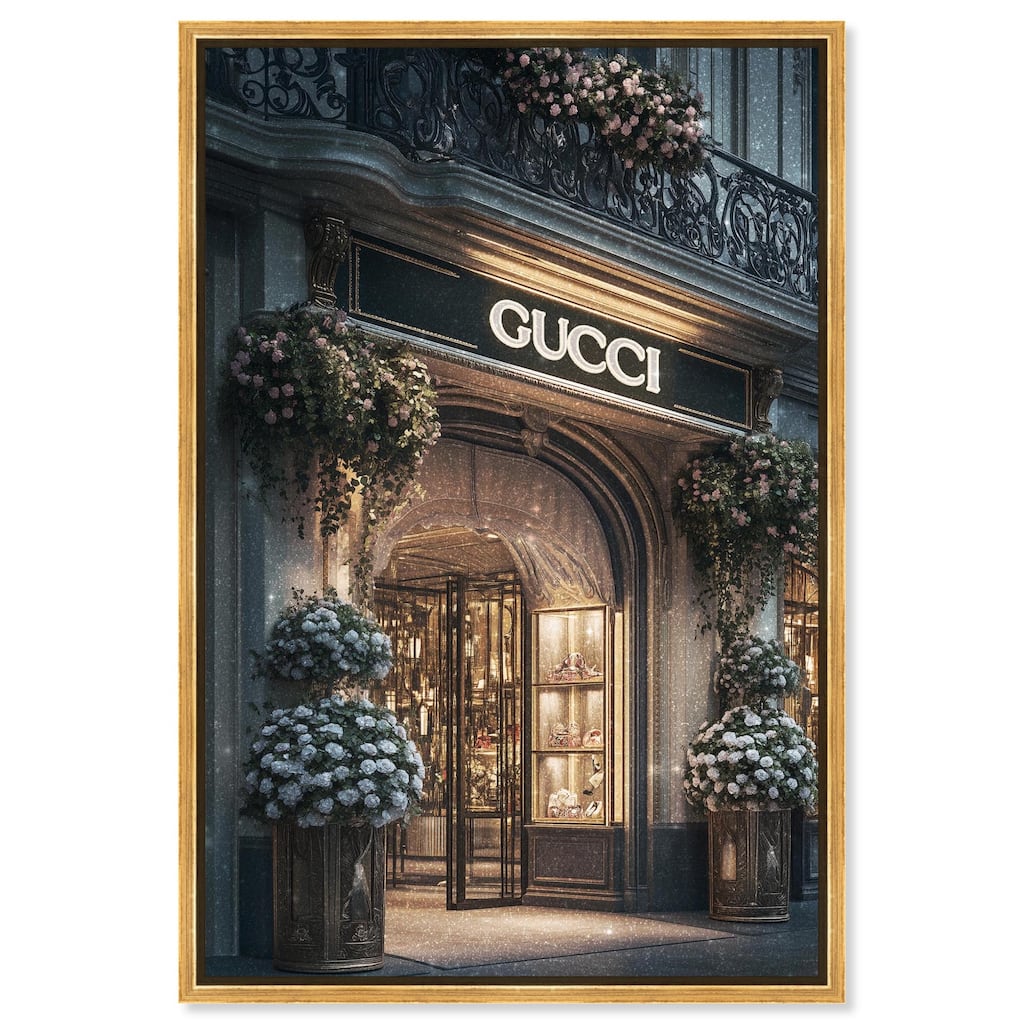 Illuminated Luxury Store Canvas by Art Remedy